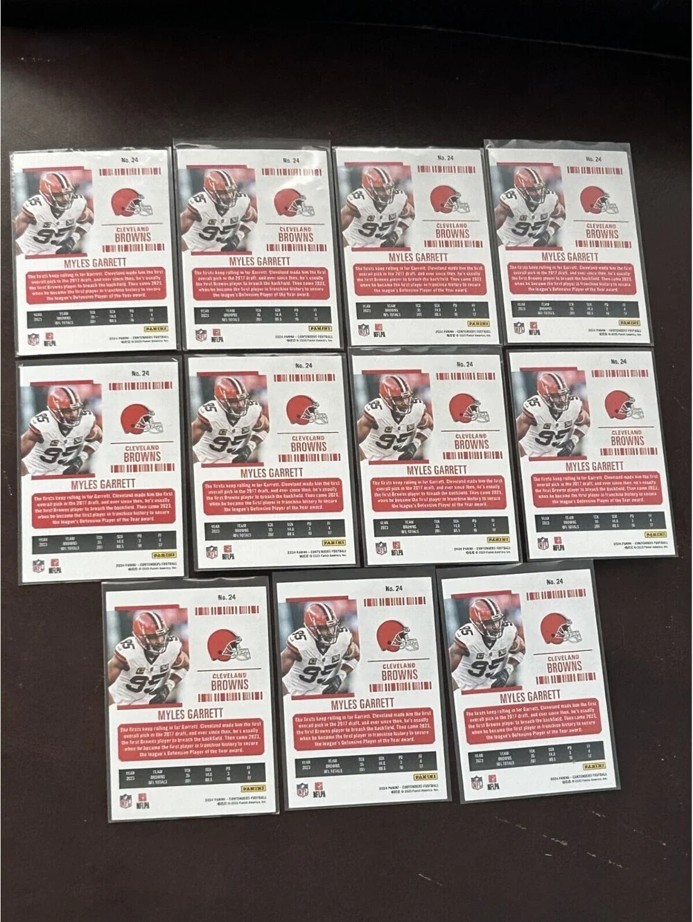 Myles Garrett 2024 Red Game Ticket and Season Ticket NM NFL 11 Card Lot